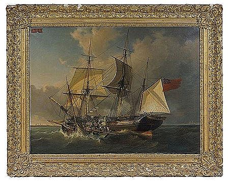 Prise à l'abordage du transport anglais les Deux-Jumeaux par l'Heureuse-Tonton, dans la Baltique by Antoine Léon Morel Fatio - Auction record, sale price, and art valuation. Compare with similar artists and explore comparable artworks.