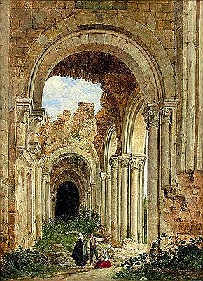 Ruines animées de personnages
