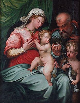 La Sainte Famille avec le petit saint Jean-Baptiste