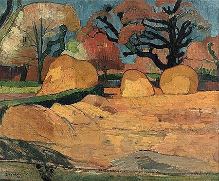 PAYSAGE AUX MEULES DE FOIN - 1891