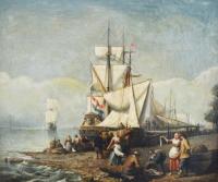 Fischverkauf am Hafen by Jean Baptiste Leopold Leemputten - Auction record, sale price, and art valuation. Compare with similar artists and explore comparable artworks.