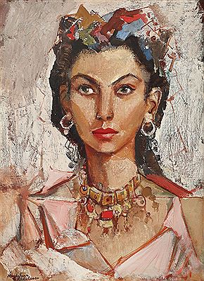 Self-portrait in Oriental costume [40s]