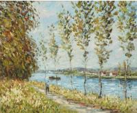 Promeneur sur le chemin de halage