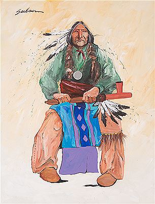 Sample artwork by Bert Seabourn (Born 1931), known for modern indian, landscape, floral - View similar artists and auction records