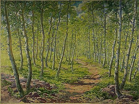 BIRCH GROVE IN SPRING (PASSAGE FROM PISÁRKY). 1965