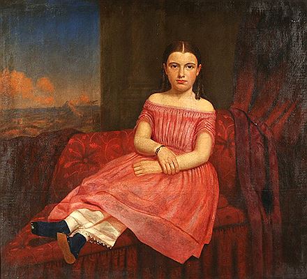 Portrait of Phoebe Ann van Mater (Stilwell), aged twelve