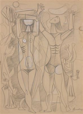 Two figures, 1945