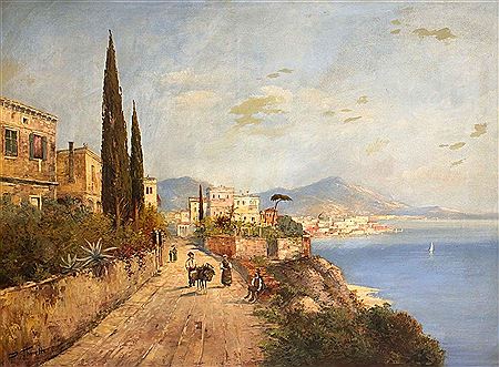 Südliche Küstenlandschaft mit Figurenstaffage by Pietro Toretti - Auction record, sale price, and art valuation. Compare with similar artists and explore comparable artworks.