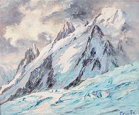 "Fin d'orage sur le massif des Courtes"