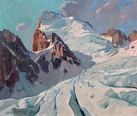 Les Ecrins (face Nord) et le glacier Blanc