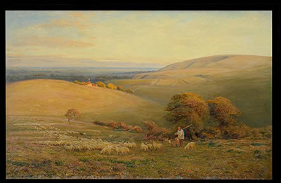 Untitled - Herding Sheep by Alfred Fitzwalter Grace - Auction record, sale price, and art valuation. Compare with similar artists and explore comparable artworks.