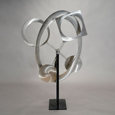 Sample artwork by Tom Brewitz (Born 1953), known for abstract kinetic sculpture - View similar artists and auction records