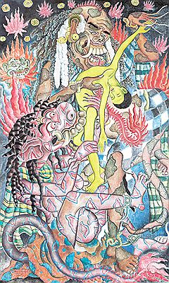 Calon Arang by Anak Agung Gede Sobrat - Auction record, sale price, and art valuation. Compare with similar artists and explore comparable artworks.