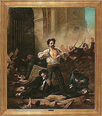 The uprising of San Gil artillery barracks in Madrid