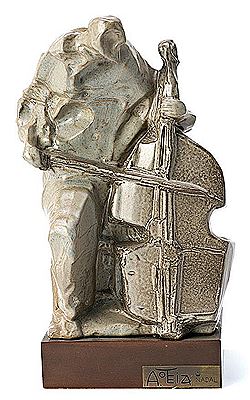 Musician with a double bass by Antonio Oteiza - Auction record, sale price, and art valuation. Compare with similar artists and explore comparable artworks.
