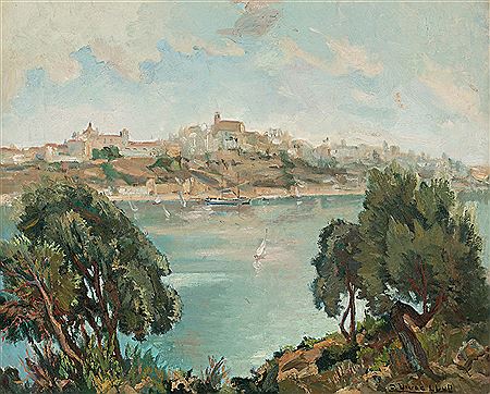 View of the port of Mahon