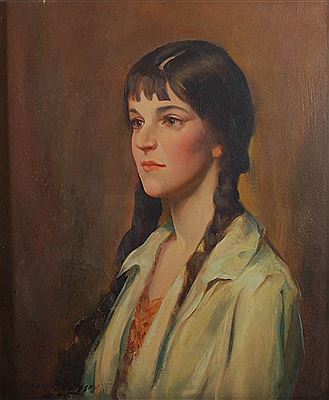 Half length portrait of a girl