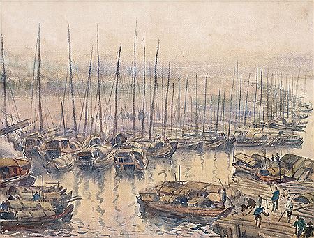 GATHERING BOATS (GUANGZHOU) by Sitong Pan - Auction record, sale price, and art valuation. Compare with similar artists and explore comparable artworks.