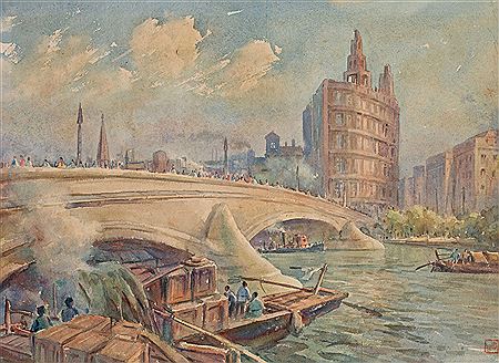 RAINBOW OVER THE BRIDGE by Sitong Pan - Auction record, sale price, and art valuation. Compare with similar artists and explore comparable artworks.