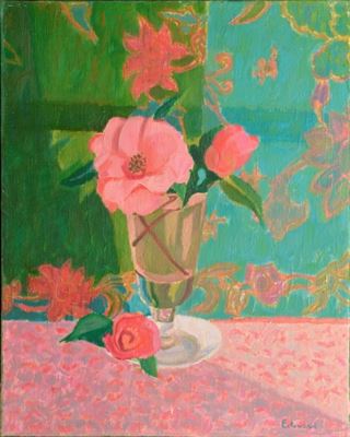 Camélias au verre