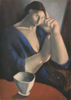 FEMME A LA ROBE BLEUE