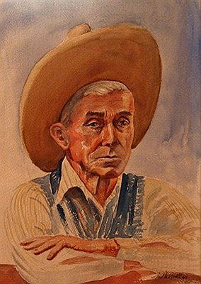 Man in Hat by Fred McGrath - Auction record, sale price, and art valuation. Compare with similar artists and explore comparable artworks.