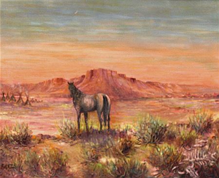 Landscape, desert scene, "Ronan Mont"