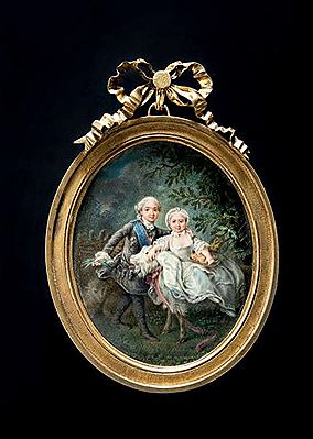 Portrait du Comte d'Artois et de sa soeur Madame Clotilde