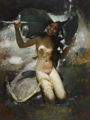 Sample artwork by Romualdo Battista Federico Locatelli (1905 - 1943), known for society portrait and religious theme painting - View similar artists and auction records