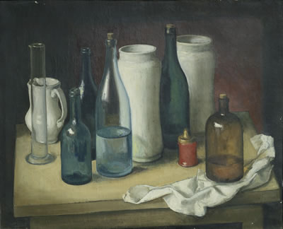 Still life with bottles