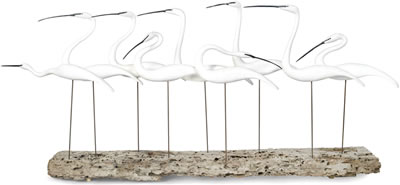 Nine Egrets by Guy Taplin - Auction record, sale price, and art valuation. Compare with similar artists and explore comparable artworks.
