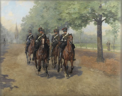 The King's Troop Royal Horse Artillery Parading through Hyde Park