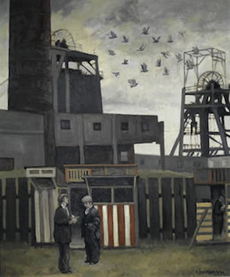 Pigeon fanciers, Bickershaw Colliery, Leigh