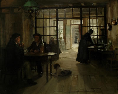 The interior of a rural inn