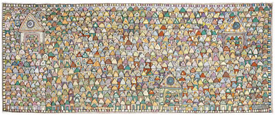 My village for money and protection by Zacheus Olowonubi Oloruntoba - Auction record, sale price, and art valuation. Compare with similar artists and explore comparable artworks.