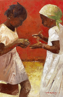 Childs play by Ola Balogun - Auction record, sale price, and art valuation. Compare with similar artists and explore comparable artworks.