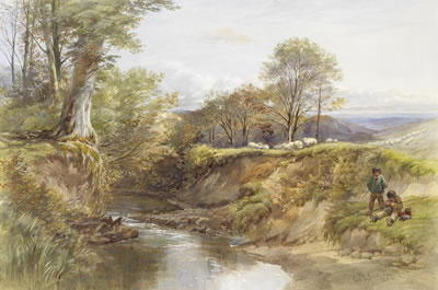 Boys by a stream by Joseph John Jenkins - Auction record, sale price, and art valuation. Compare with similar artists and explore comparable artworks.