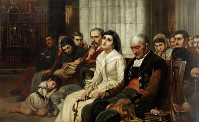 Sample artwork by John William Haynes (1836 - 1908), known for spanish-inspired scenes, rustic figures, traditional or historical dress. - View similar artists and auction records