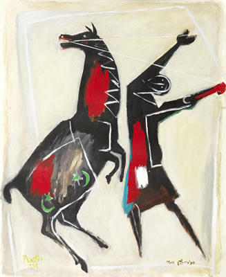 Homage to Jewad Selim by Ismail Fattah - Auction record, sale price, and art valuation. Compare with similar artists and explore comparable artworks.