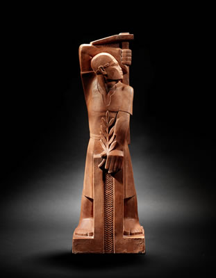 Sample artwork by Mahmoud Moussa (1913 - 2003), known for egyptian tomb motif sculpture-marble - View similar artists and auction records