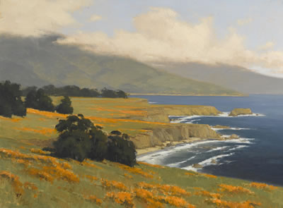 Wildflowers and eucalyptus, Big Sur by Brian Blood - Auction record, sale price, and art valuation. Compare with similar artists and explore comparable artworks.
