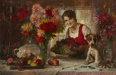 Sample artwork by August Roeseler (1866 - 1934), known for figure, genre painting - View similar artists and auction records