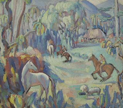 Samoan rhapsody (White horse and riders)