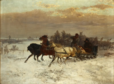 Sample artwork by Fritz Van Der Venne (1873 - 1936), known for animal, military and genre painting - View similar artists and auction records