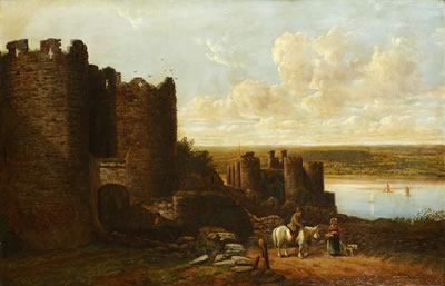 Travellers by Conway Castle