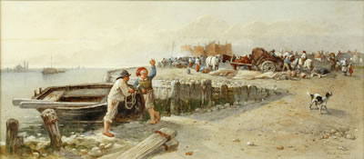 "The old ferry boat on the Blythe, Suffolk" by Joseph John Jenkins - Auction record, sale price, and art valuation. Compare with similar artists and explore comparable artworks.