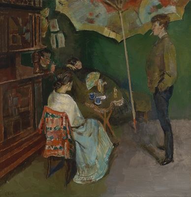 "Et hjørne av mitt atelier" 1884 by Christian Krohg - Auction record, sale price, and art valuation. Compare with similar artists and explore comparable artworks.