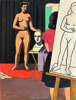The artist in his studio.