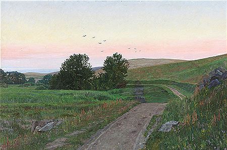 Landscape at sunrise.