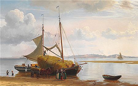 Sailboat loaded with hay, Fanø.